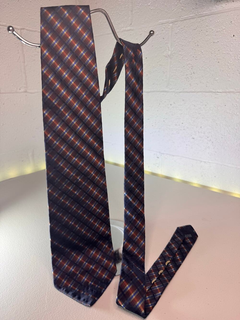 Massimo Bizzocchi Louis Boston 100% Pure Silk Plaid Men’s Tie Italy